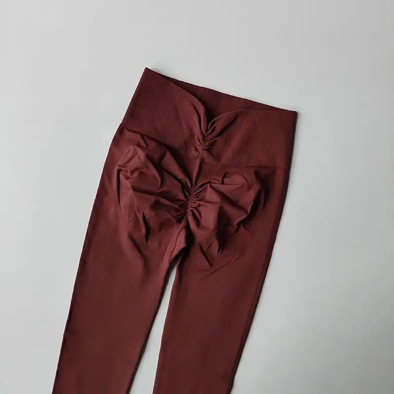 Calças de ioga de alta qualidade para mulheres Leggings de fitness Calças esportivas de alta elasticidade  Calças justas Leggings de corrida respiráveis