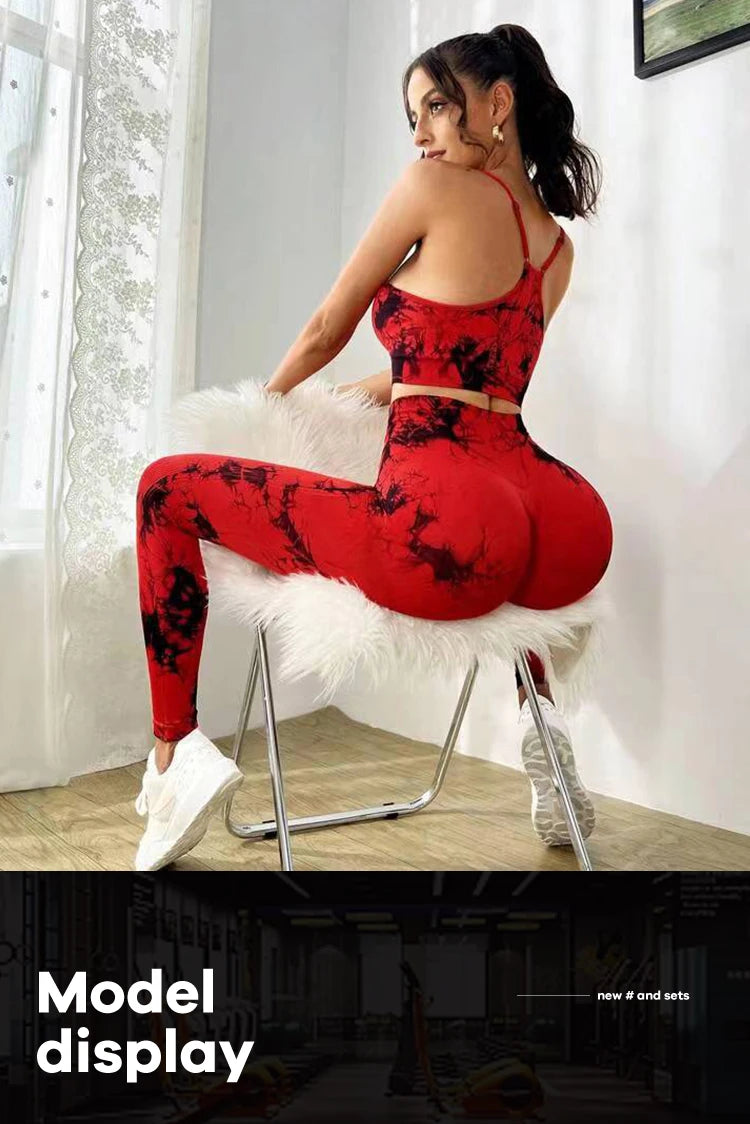 Treino Feminino Fitness Conjuntos de Yoga de Treino Sports sutiã + Leggings de Cintura Alta Roupas de Ginástica Ternos Esportivos Sem Costura