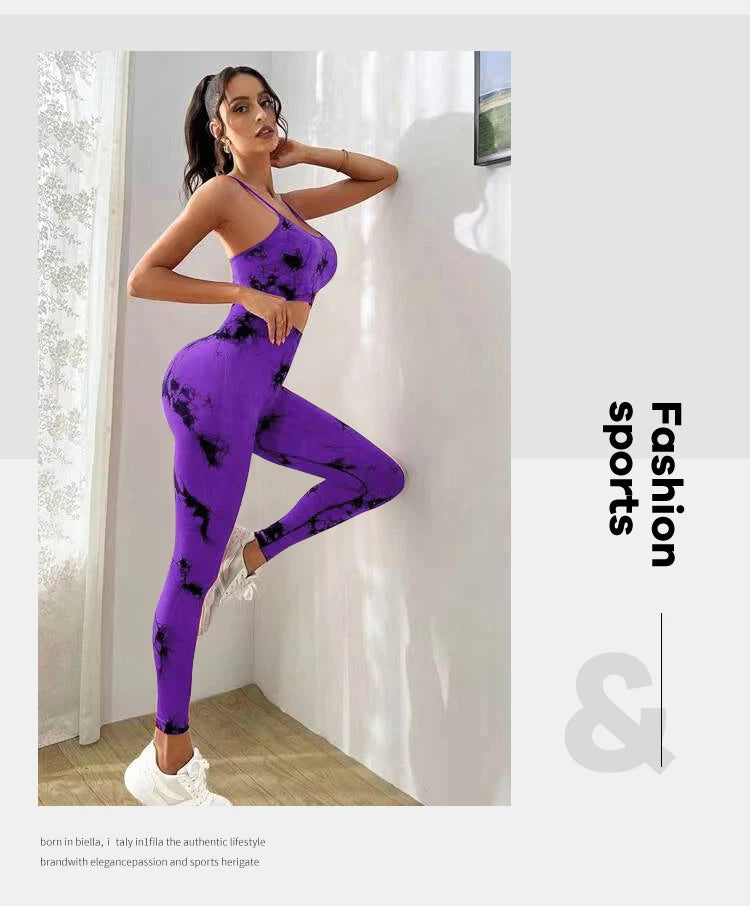 Treino Feminino Fitness Conjuntos de Yoga de Treino Sports sutiã + Leggings de Cintura Alta Roupas de Ginástica Ternos Esportivos Sem Costura