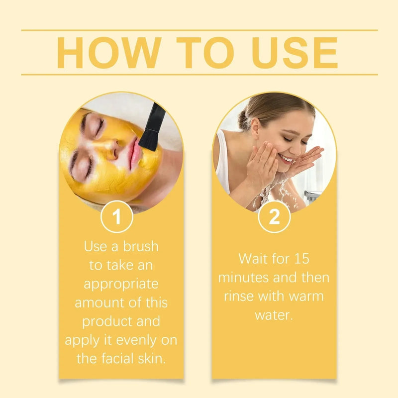 Vitamina C Máscara de lama de açafrão Limpeza Encolhimento Poros Hidratante Iluminar Hidratação Profunda Clareamento Reduzir Embotamento Máscara de Argila