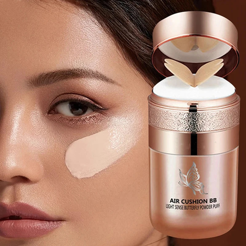 Cream Borboleta Pó, Base Hidratante Corretivo È Clareamento Maquiagem À Prova D'Água Cosméticos
