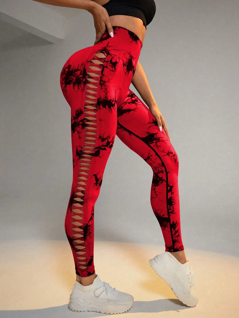 Leggings sem costura  para mulheres Calças fitnes de cintura alta, calça elástica de levantamento de bumbum .