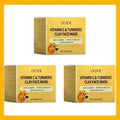Vitamina C Máscara de lama de açafrão Limpeza Encolhimento Poros Hidratante Iluminar Hidratação Profunda Clareamento Reduzir Embotamento Máscara de Argila