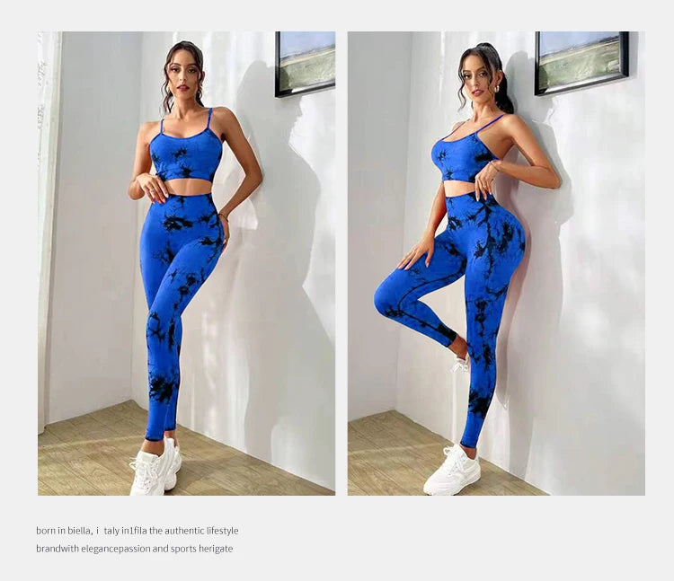 Treino Feminino Fitness Conjuntos de Yoga de Treino Sports sutiã + Leggings de Cintura Alta Roupas de Ginástica Ternos Esportivos Sem Costura