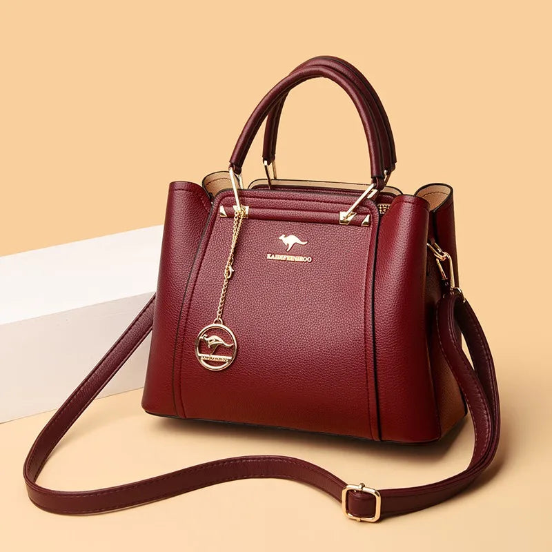 Nova bolsa para mulheres de grande capacidade bolsa de ombro puro couro  bolsas de ombro e mão para todas mulheres.